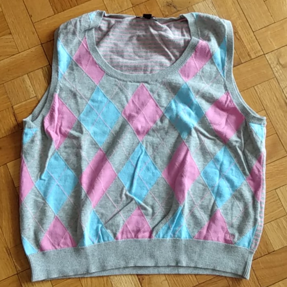 Tommy Hilfiger Pastel Argyle Sweater Vest